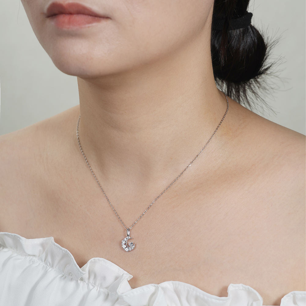 Moon Crystal Pendant Necklace