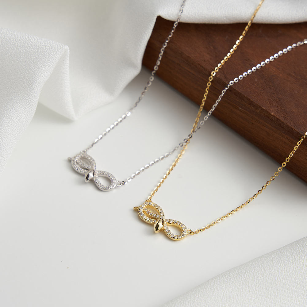 Infinity Snake Zircon Pendant Necklace