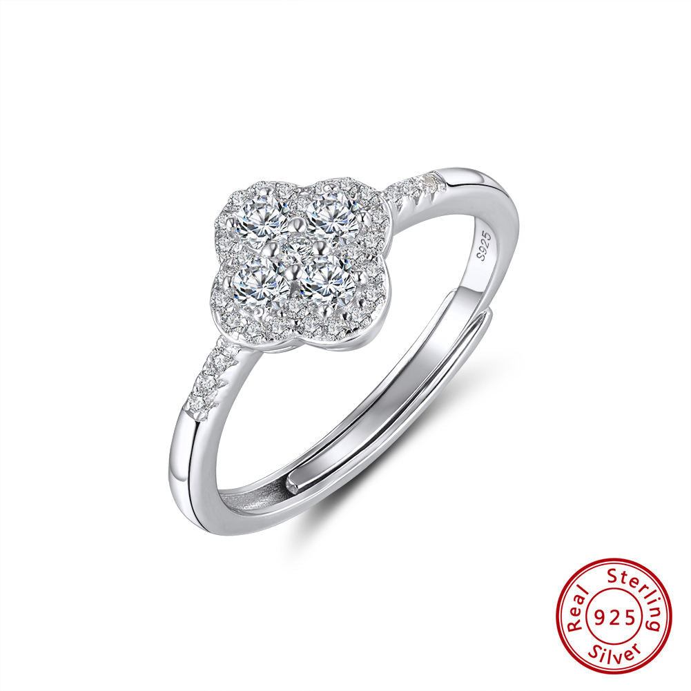 Romantic Zircon Engagement Ring