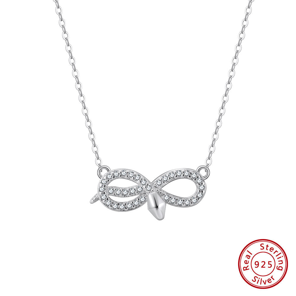 Infinity Snake Zircon Pendant Necklace