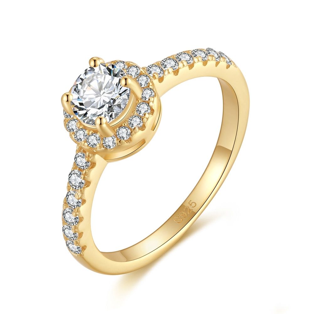 Romantic Zircon Engagement Ring