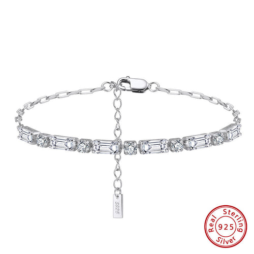 925 Sterling Silver Number Bangle Bracelet